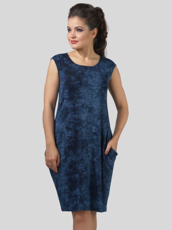 Платье женское (48, синий)