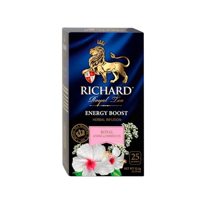 Чай Richard Royal Anise &amp; Hibiscus. Energy Boost 1,3*25пак (1/12) фрукт.-трав. сашет 101580