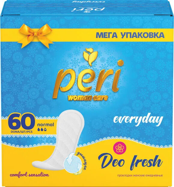 PERI Женские ежедневные прокладки, 60 шт | ️PERI прокладки. Женские ...