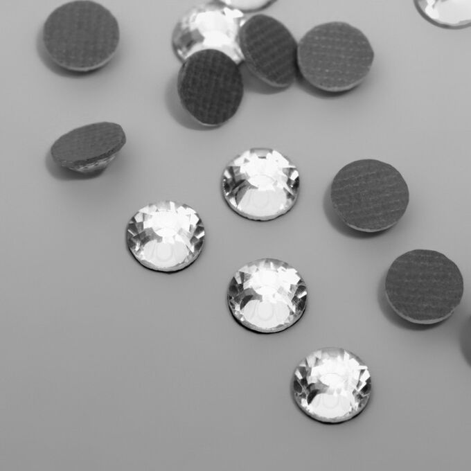 Арт Узор Стразы термоклеевые «Круг», стеклянные, d = 4,8 мм, 100 шт, цвет серебряный