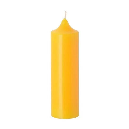 РАРОГ Свеча-колонна 14 см желтая