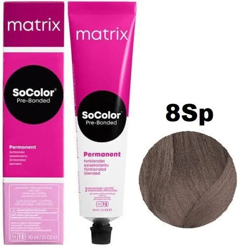 Matrix Socolor, Матрикс Соколор краска для волос аммиачная 8Sp светлый блондин серебристый жемчужный 90 мл