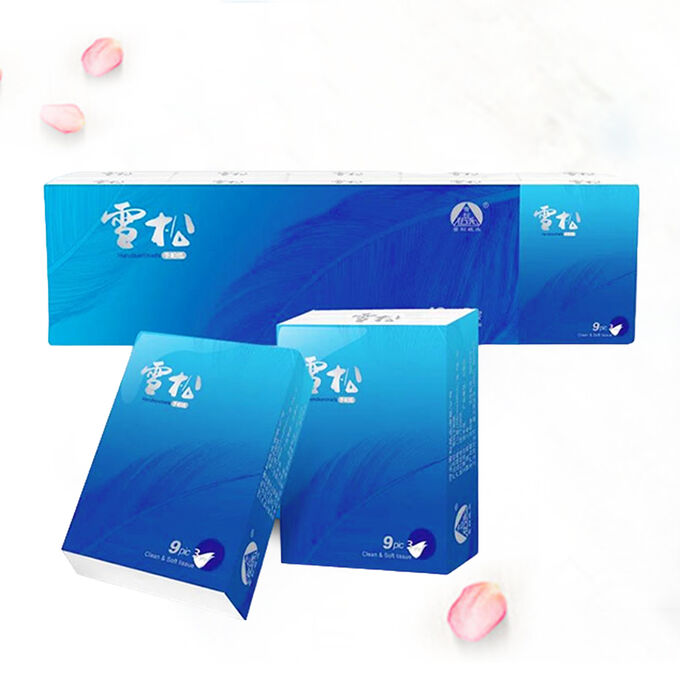 Бумажные платочки &quot;Xuesong&quot; 10 упаковок, 9 листов, 205 x 205 мм