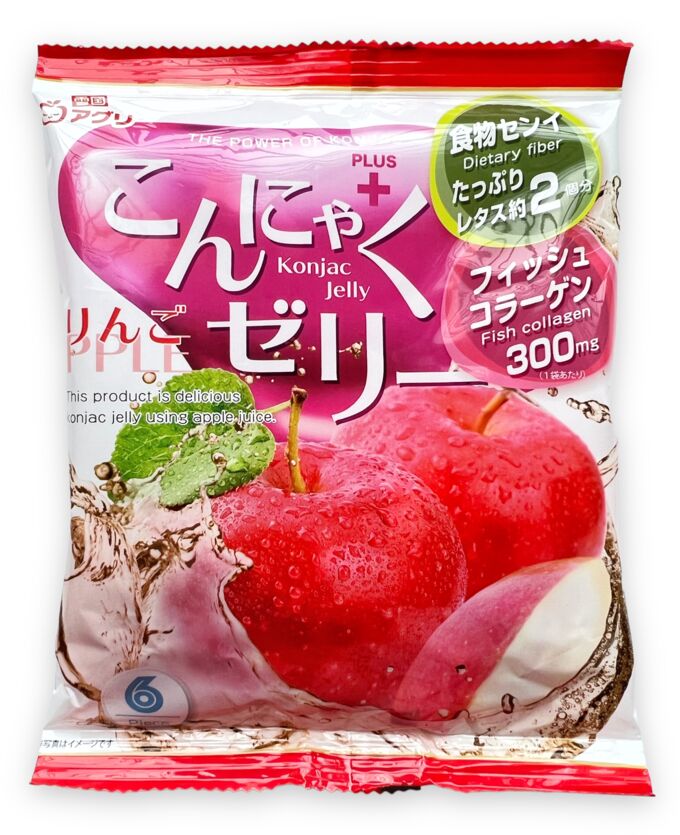 MORINAGA & CO., LTD. Желе “Yukiguni Aguri” порционное Конняку со вкусом яблока (6шт х18г), 108г, 1/12