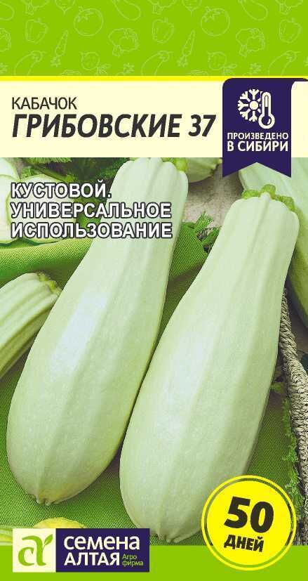 Семена Алтая Кабачок Грибовские 37/Сем Алт/цп 2 гр.