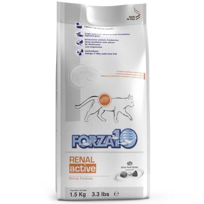 Форза10/Forza10 Renal корм для кошек при острой почечной недостаточности Рыба 1,5кг
