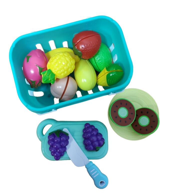 Набор фруктов на липучке,15 предметов/Игровой набор игрушечных продуктов/Набор на липучках/Игровой набор продукты питания