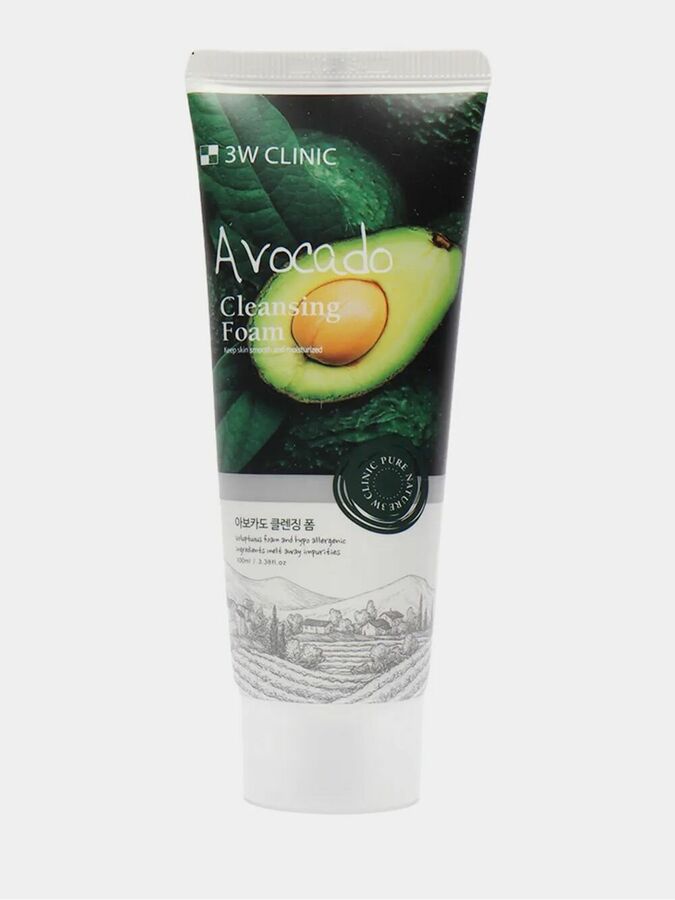 Пенка для умывания с авокадо	3W Clinic Avocado Cleansing Foam