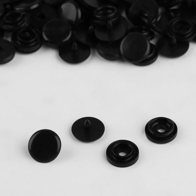СИМА-ЛЕНД Кнопка пластиковая, d = 10 мм, цвет чёрный