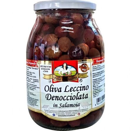 Без бренда Оливки черные Leccino Bella Contadina 1062г