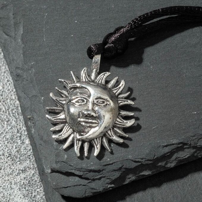 Queen fair Кулон-амулет &quot;Солнце и луна&quot;, цвет чернёное серебро
