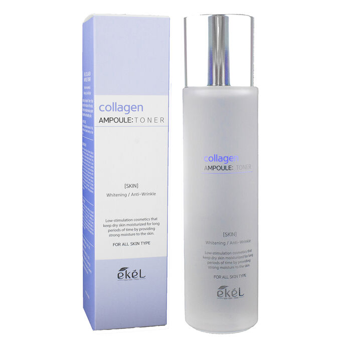 Ekel cosmetics Тонер ампульный Ekēl Ampoule Toner Collagen с коллагеном, бут 150мл