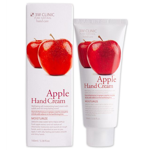 3W Clinic Увлажняющий крем для рук с экстрактом яблока  Apple Hand Cream