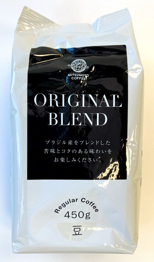 MITSUMOTO COFFEE Кофе зерновой MitsuMotoCoffee  &quot;Original Blend&quot; оригинальный вкус, 450г, м/у,