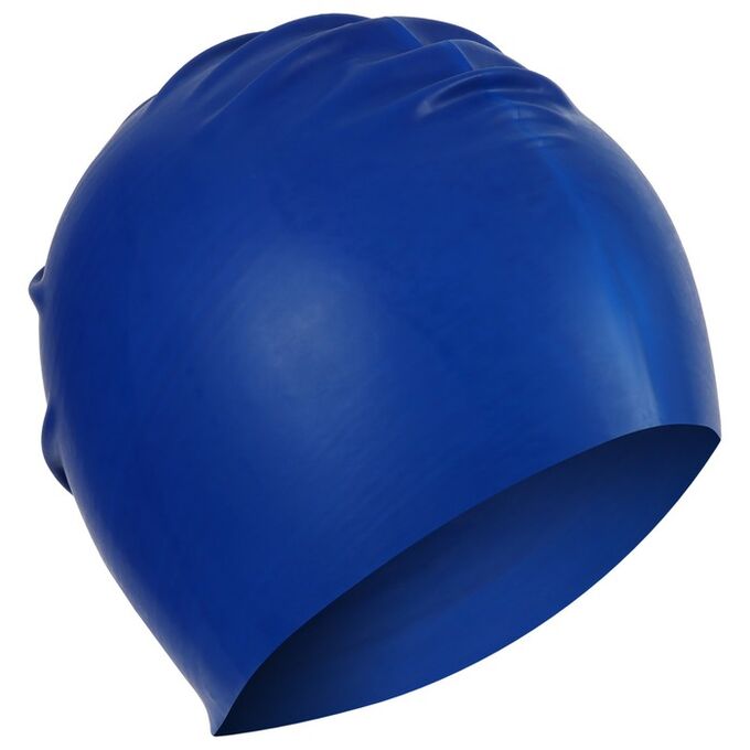 ONLITOP Шапочка для плавания взрослая, резиновая, обхват 54-60 см, цвет тёмно-синий