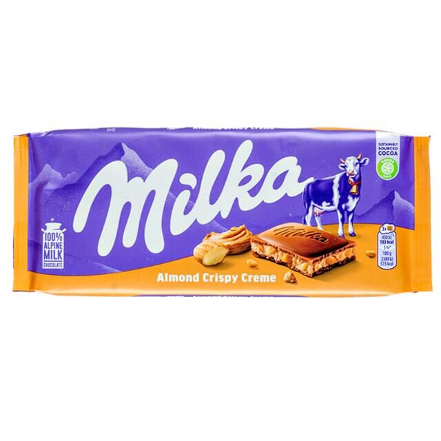 Шоколад Milka Creme with Crispy Biscuit 100г