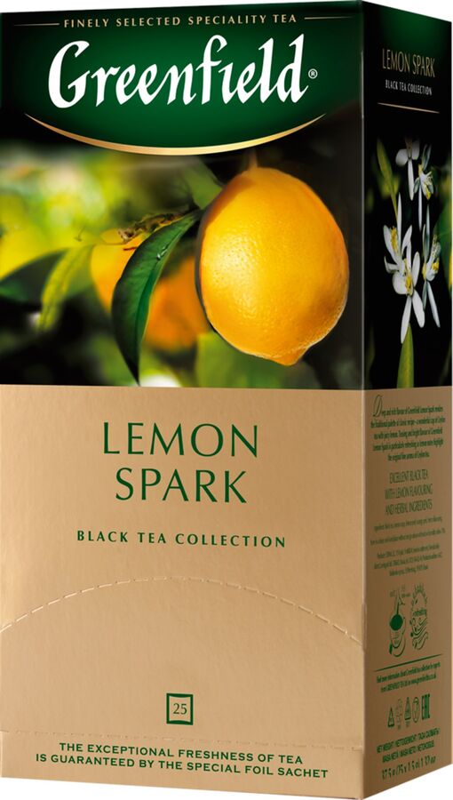 Greenfield Чай Lemon Spark (1.5 гр.x  25 х10) цейлонский с лимоном № 0711-10