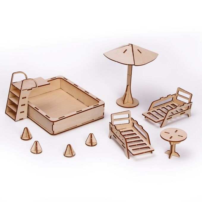 Лесная мастерская Игровой набор кукольной мебели «Пляж»
