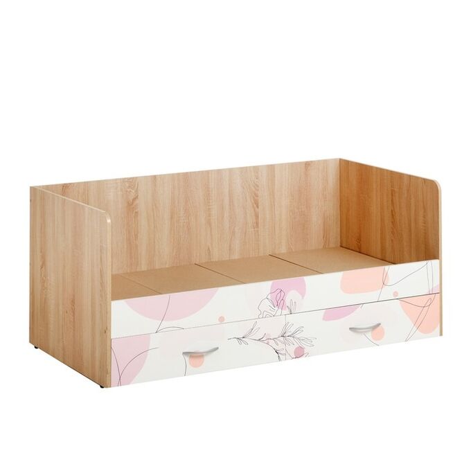 Клик Мебель Кровать с ящиками Девочка, с/м 1600х800, Дуб сонома/Фотопечать