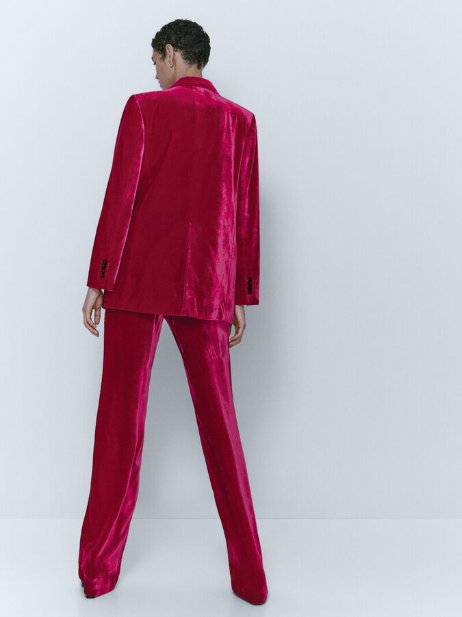 Massimo Dutti / Розовые бархатные брюки
