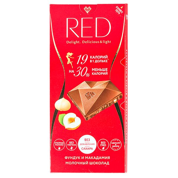 Шоколад Red Delight без сахара