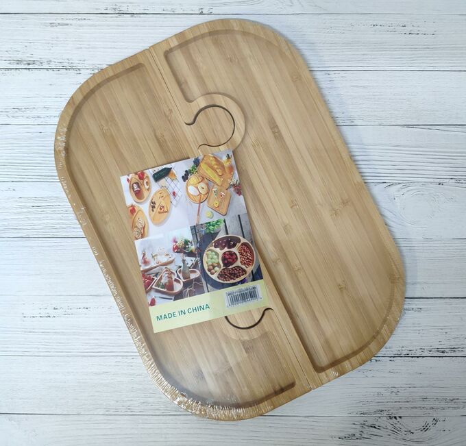 Менажница деревянная прямоугольная, тарелка для подачи блюд
