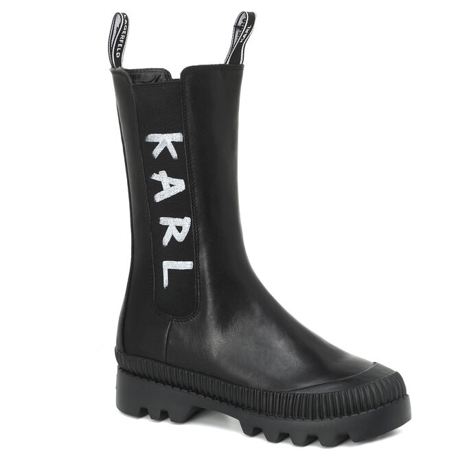 Женские полусапоги KARL LAGERFELD TREKKA II Brush Logo Gore Midi Boot